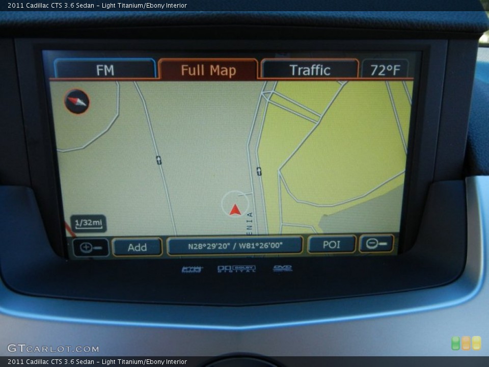 Light Titanium/Ebony Interior Navigation for the 2011 Cadillac CTS 3.6 Sedan #56161193