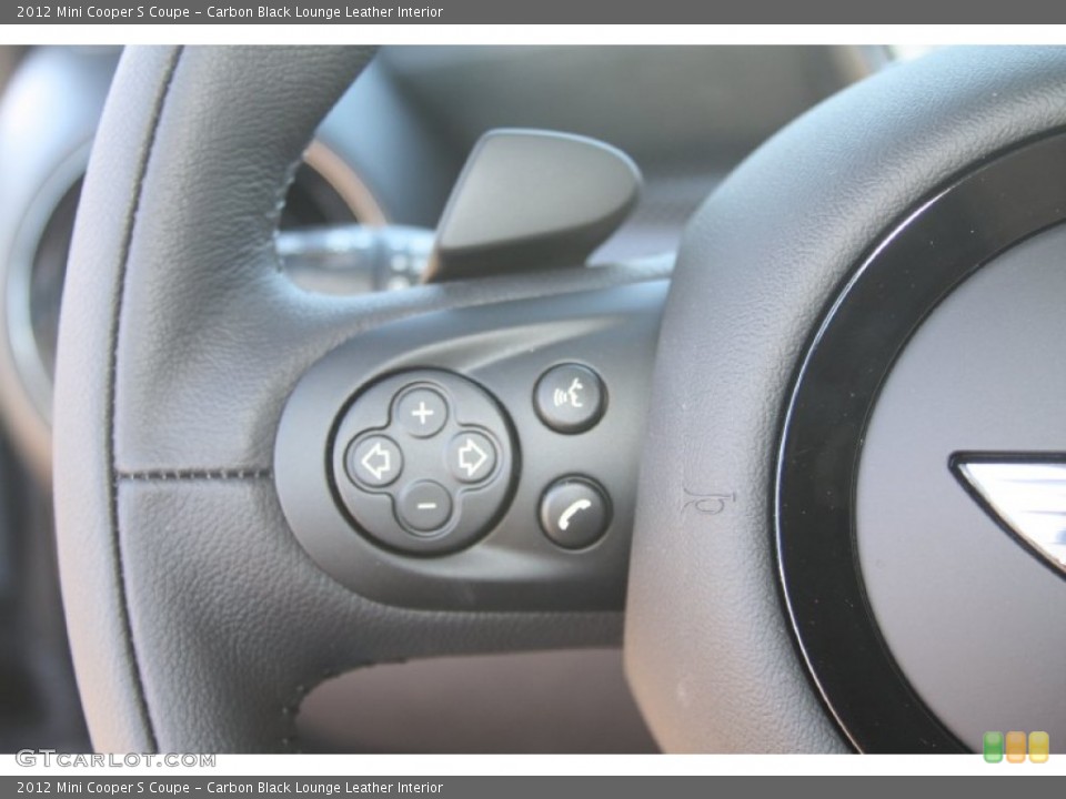 Carbon Black Lounge Leather Interior Controls for the 2012 Mini Cooper S Coupe #56161502