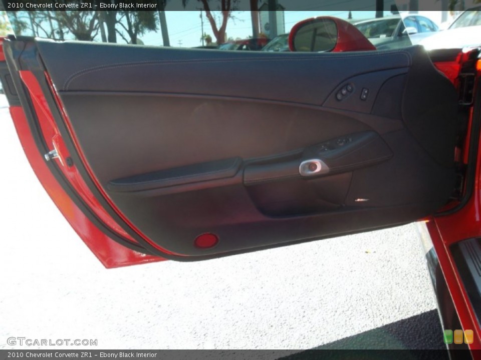Ebony Black Interior Door Panel for the 2010 Chevrolet Corvette ZR1 #56162420