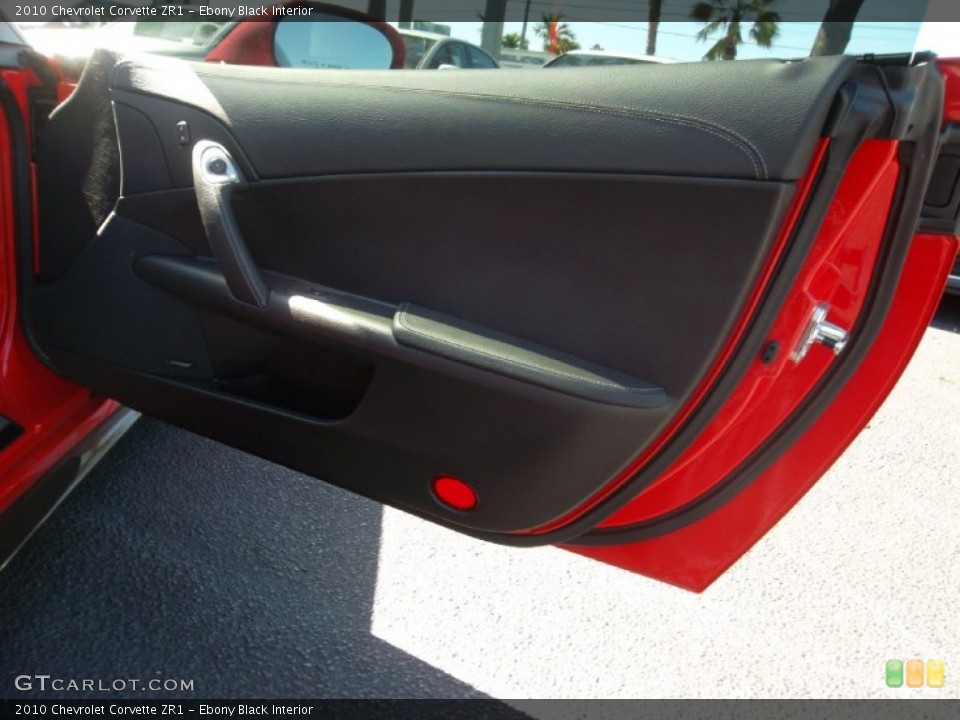 Ebony Black Interior Door Panel for the 2010 Chevrolet Corvette ZR1 #56162450