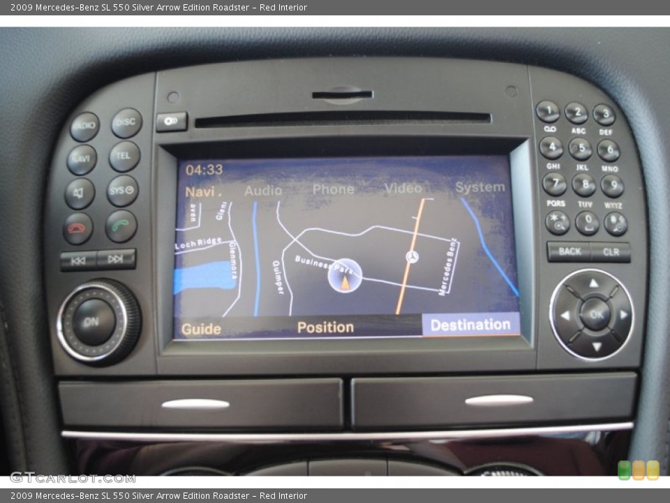 Red Interior Navigation for the 2009 Mercedes-Benz SL 550 Silver Arrow Edition Roadster #56167194