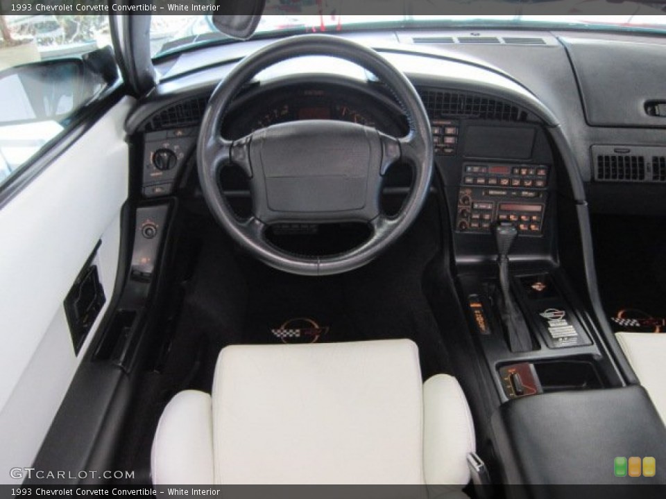 White Interior Dashboard for the 1993 Chevrolet Corvette Convertible #56167538