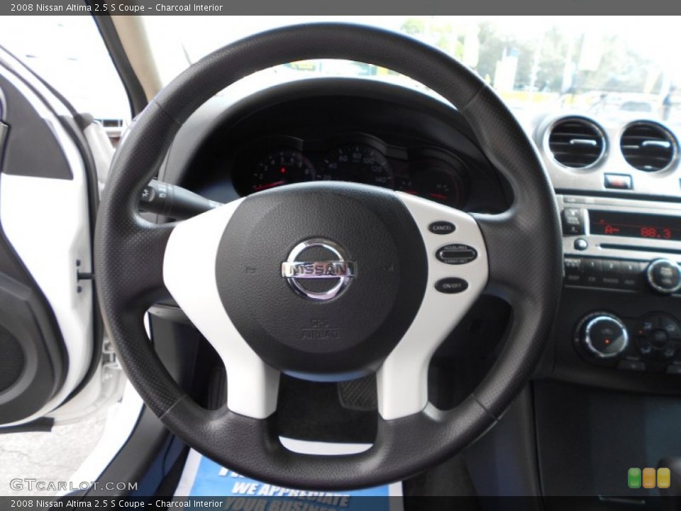 Charcoal Interior Steering Wheel for the 2008 Nissan Altima 2.5 S Coupe #56167586