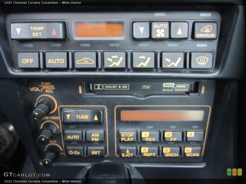 White Interior Audio System for the 1993 Chevrolet Corvette Convertible #56167643