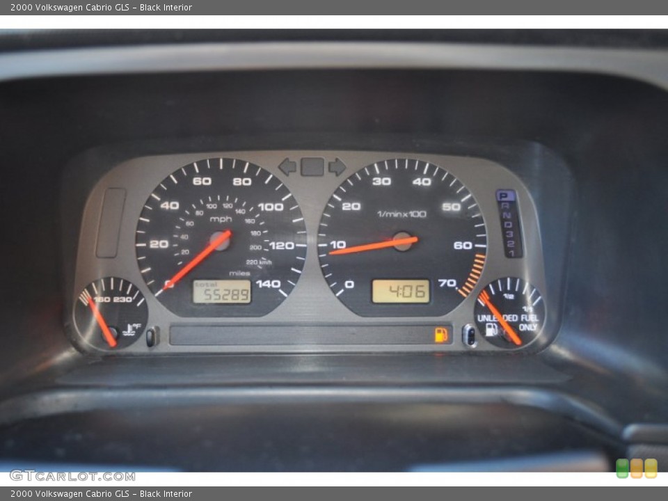 Black Interior Gauges for the 2000 Volkswagen Cabrio GLS #56167733