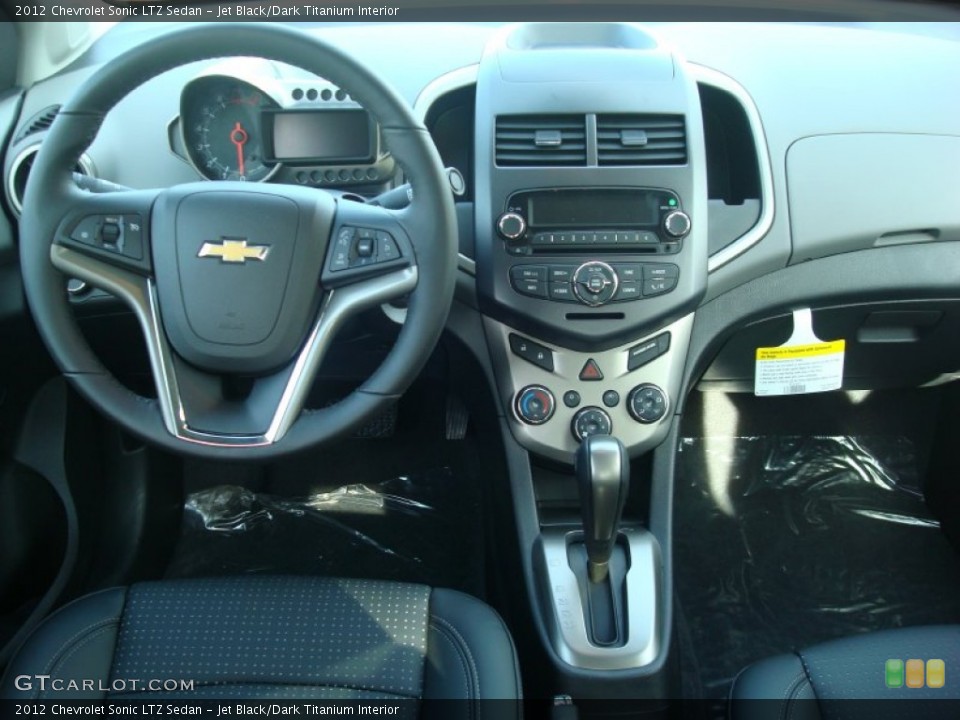 Jet Black/Dark Titanium Interior Dashboard for the 2012 Chevrolet Sonic LTZ Sedan #56169353