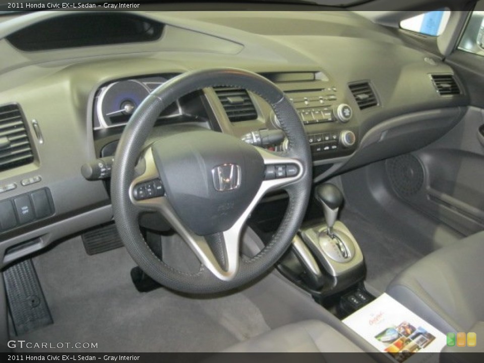 Gray Interior Dashboard for the 2011 Honda Civic EX-L Sedan #56175572