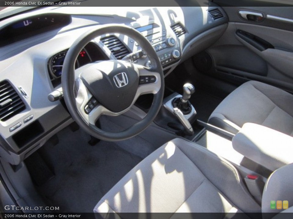 Gray Interior Prime Interior for the 2006 Honda Civic EX Sedan #56175764