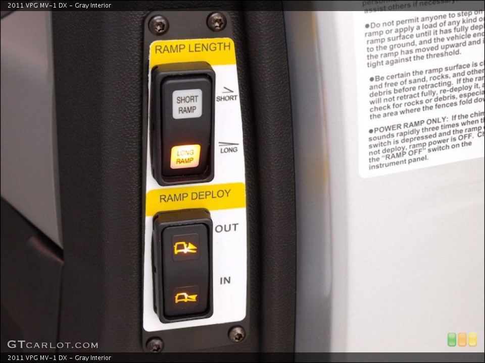 Gray Interior Controls for the 2011 VPG MV-1 DX #56177108