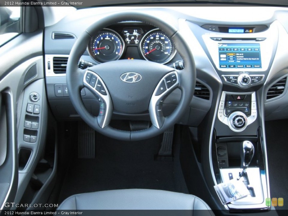 Gray Interior Dashboard for the 2012 Hyundai Elantra Limited #56183399