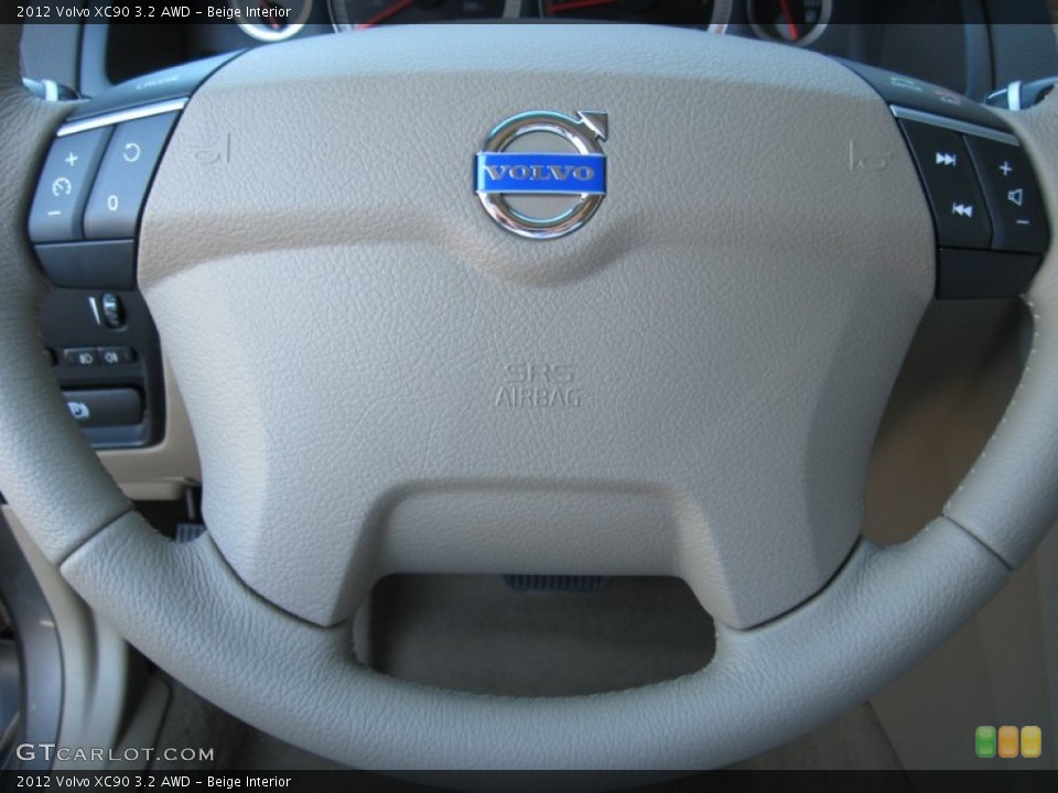 Beige Interior Steering Wheel for the 2012 Volvo XC90 3.2 AWD #56183962