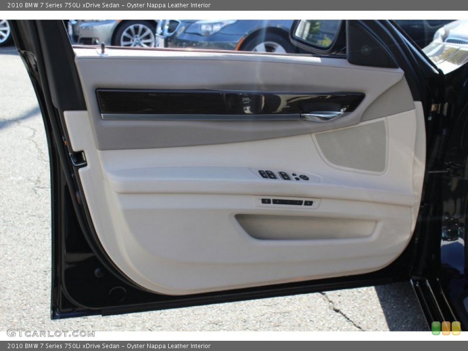 Oyster Nappa Leather Interior Door Panel for the 2010 BMW 7 Series 750Li xDrive Sedan #56185073