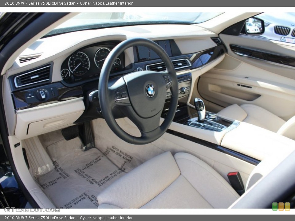 Oyster Nappa Leather Interior Prime Interior for the 2010 BMW 7 Series 750Li xDrive Sedan #56185076