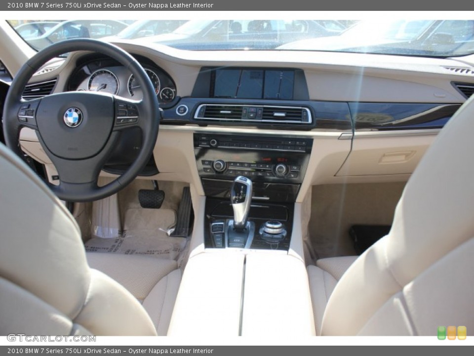 Oyster Nappa Leather Interior Dashboard for the 2010 BMW 7 Series 750Li xDrive Sedan #56185085