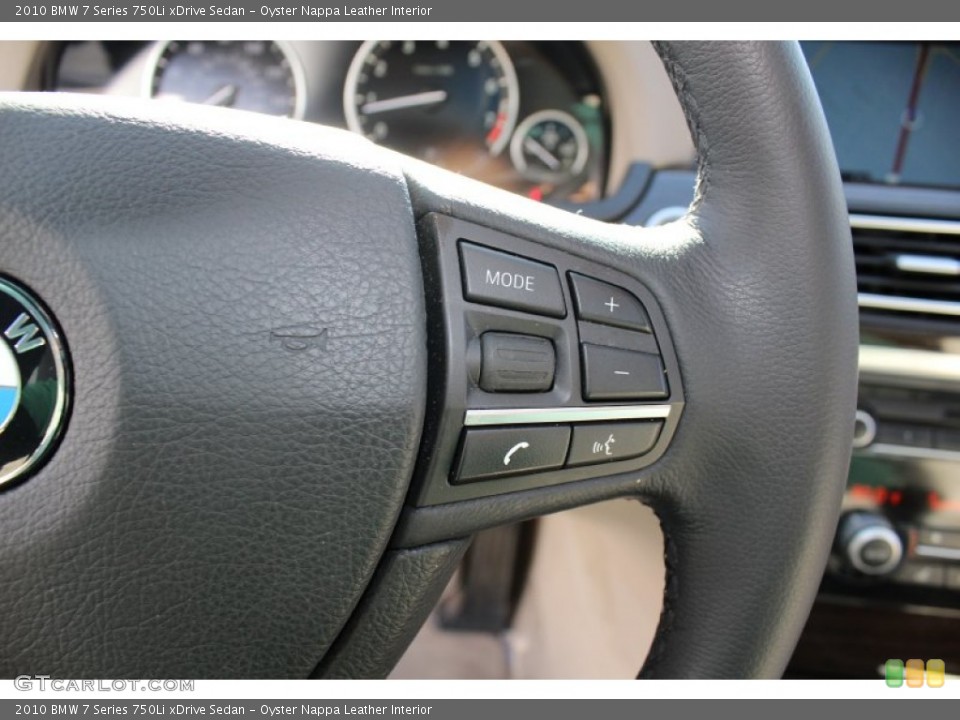 Oyster Nappa Leather Interior Controls for the 2010 BMW 7 Series 750Li xDrive Sedan #56185094