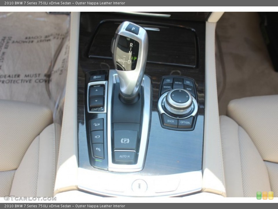 Oyster Nappa Leather Interior Transmission for the 2010 BMW 7 Series 750Li xDrive Sedan #56185103