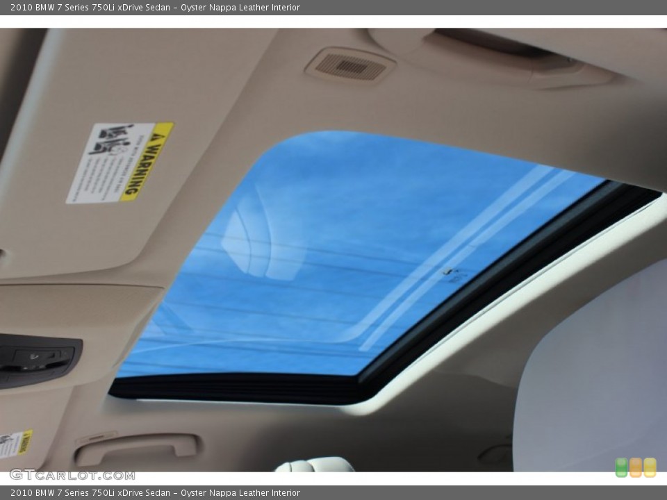Oyster Nappa Leather Interior Sunroof for the 2010 BMW 7 Series 750Li xDrive Sedan #56185106