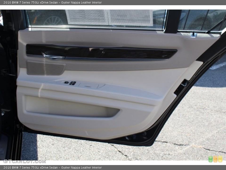 Oyster Nappa Leather Interior Door Panel for the 2010 BMW 7 Series 750Li xDrive Sedan #56185115