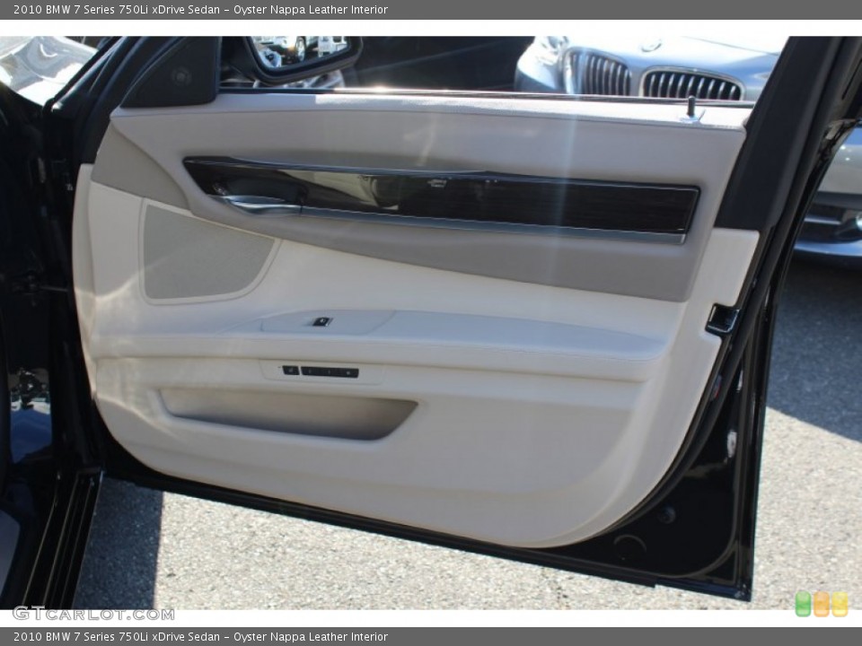 Oyster Nappa Leather Interior Door Panel for the 2010 BMW 7 Series 750Li xDrive Sedan #56185121