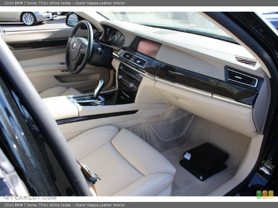Oyster Nappa Leather Interior Dashboard for the 2010 BMW 7 Series 750Li xDrive Sedan #56185124