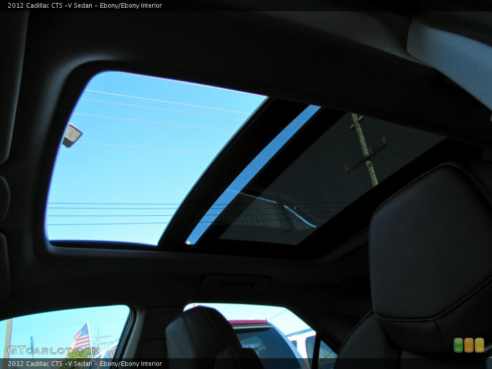 Ebony/Ebony Interior Sunroof for the 2012 Cadillac CTS -V Sedan #56187857