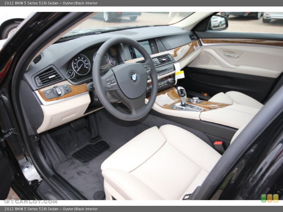 Oyster/Black Interior Prime Interior for the 2012 BMW 5 Series 528i Sedan #56195702