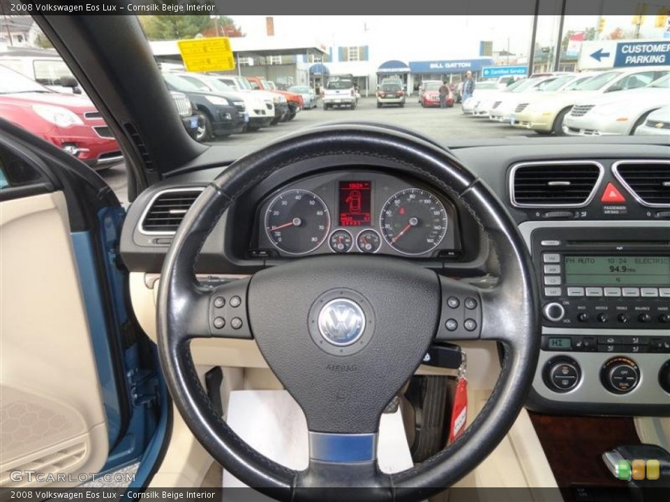 Cornsilk Beige Interior Steering Wheel for the 2008 Volkswagen Eos Lux #56196113