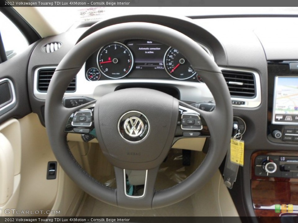 Cornsilk Beige Interior Steering Wheel for the 2012 Volkswagen Touareg TDI Lux 4XMotion #56200340