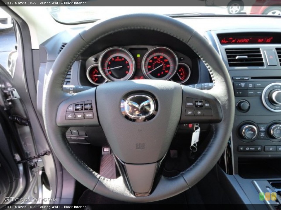 Black Interior Steering Wheel for the 2012 Mazda CX-9 Touring AWD #56200586