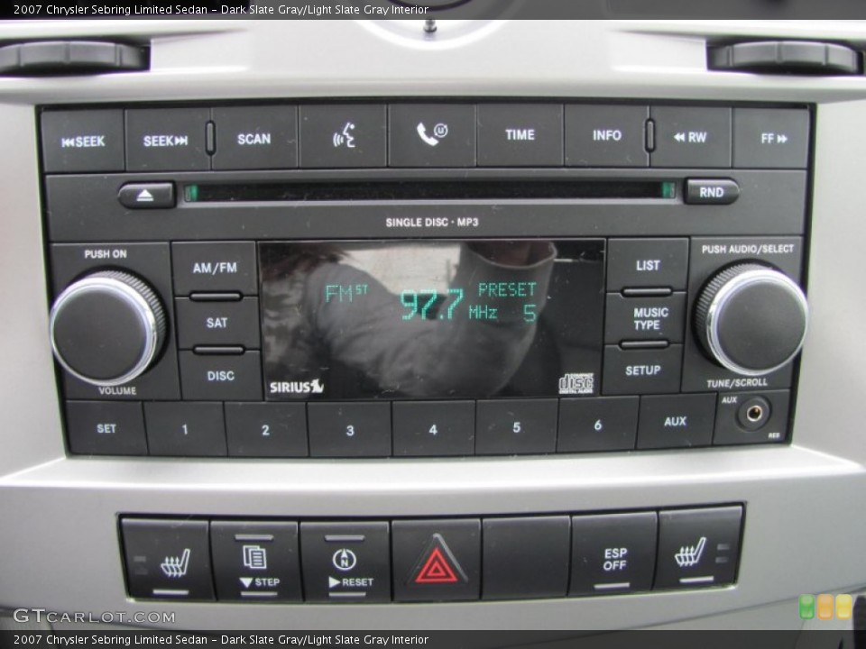 Dark Slate Gray/Light Slate Gray Interior Audio System for the 2007 Chrysler Sebring Limited Sedan #56202092