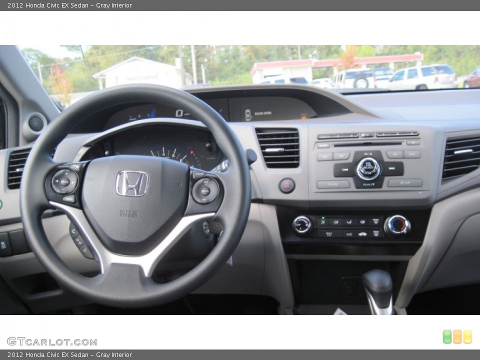 Gray Interior Dashboard for the 2012 Honda Civic EX Sedan #56202617