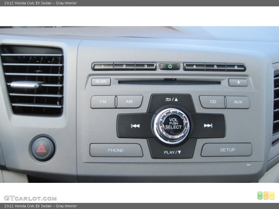 Gray Interior Controls for the 2012 Honda Civic EX Sedan #56202647
