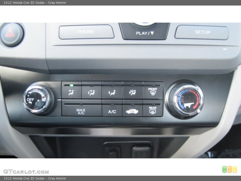 Gray Interior Controls for the 2012 Honda Civic EX Sedan #56202653