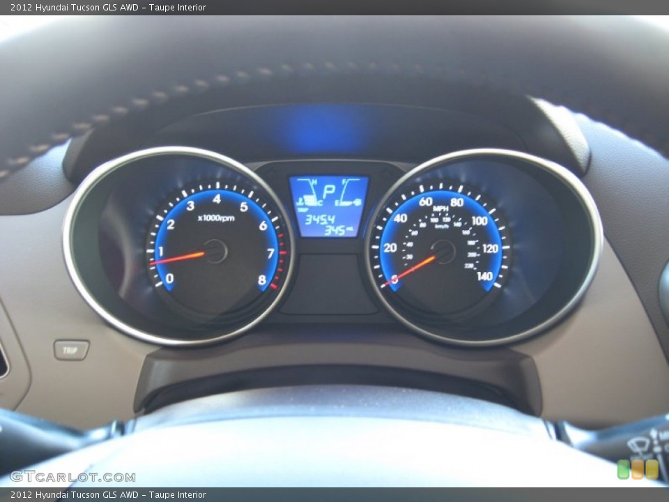 Taupe Interior Gauges for the 2012 Hyundai Tucson GLS AWD #56203547