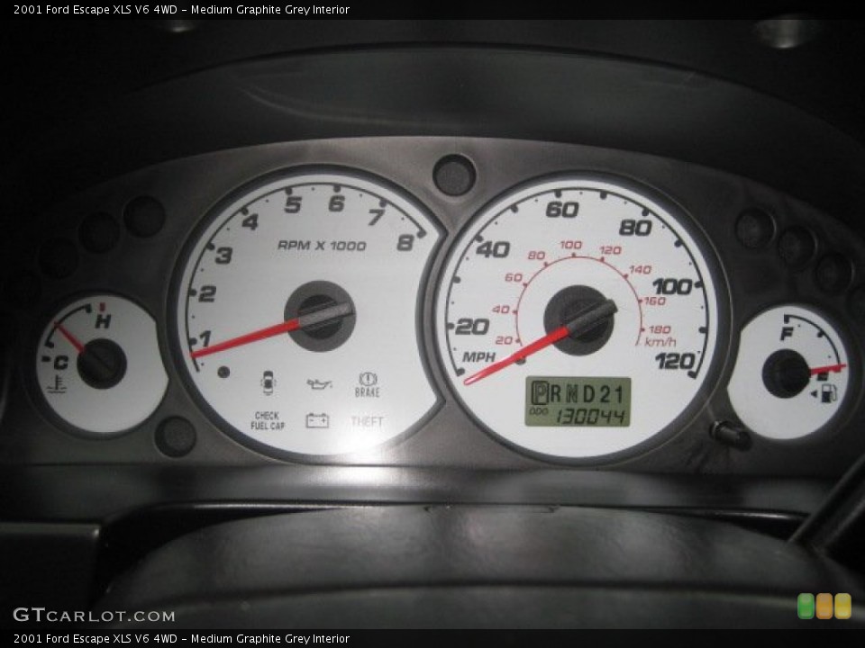 Medium Graphite Grey Interior Gauges for the 2001 Ford Escape XLS V6 4WD #56212814