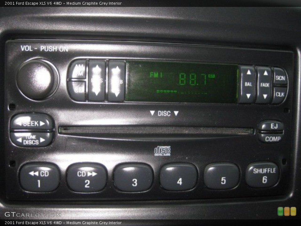 Medium Graphite Grey Interior Audio System for the 2001 Ford Escape XLS V6 4WD #56212826