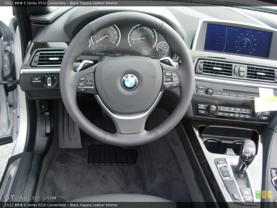 Black Nappa Leather Interior Dashboard for the 2012 BMW 6 Series 650i Convertible #56215037