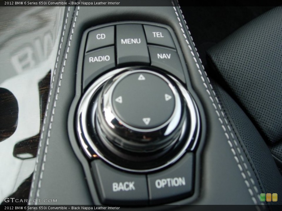 Black Nappa Leather Interior Controls for the 2012 BMW 6 Series 650i Convertible #56215148