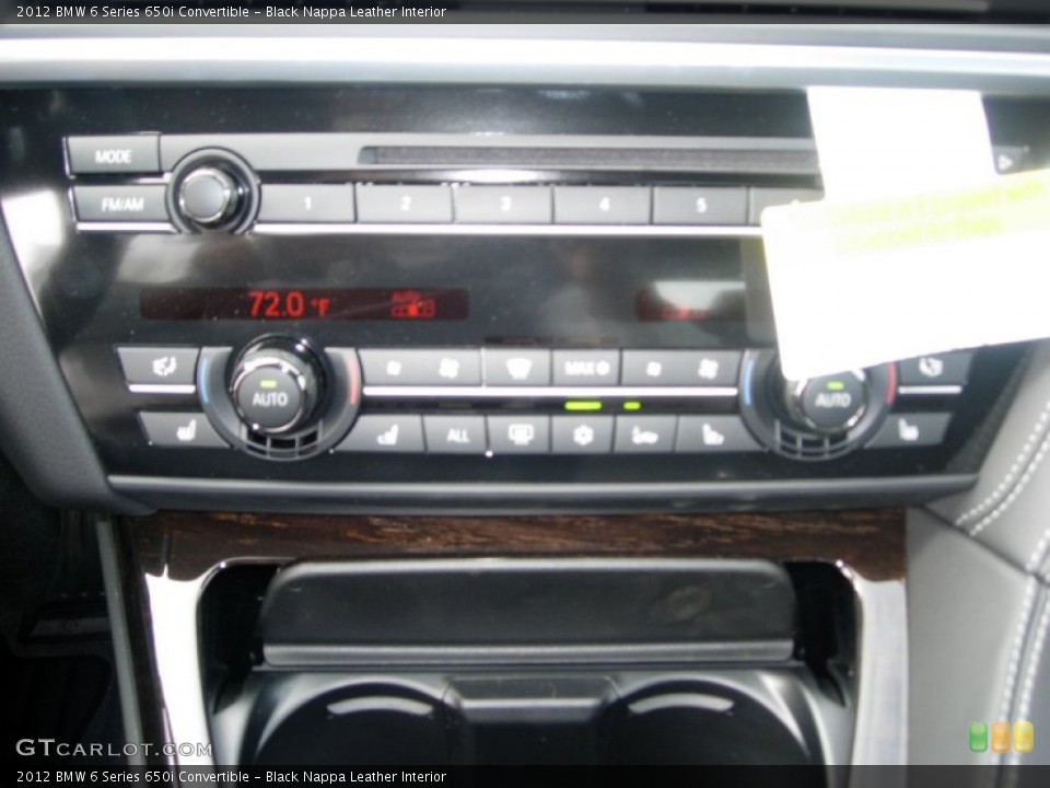 Black Nappa Leather Interior Controls for the 2012 BMW 6 Series 650i Convertible #56215247