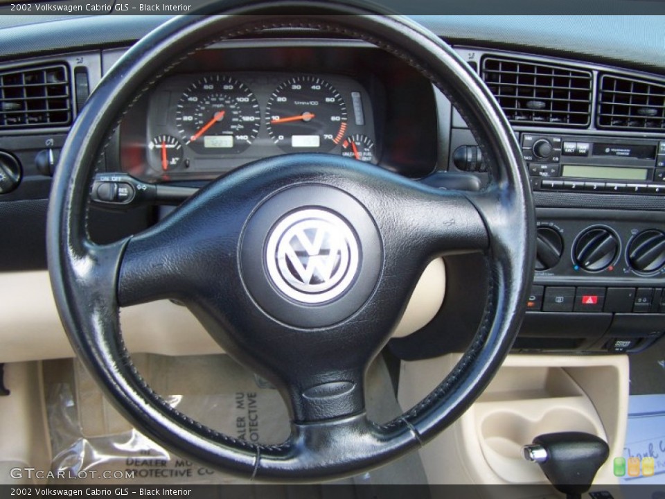 Black Interior Steering Wheel for the 2002 Volkswagen Cabrio GLS #56215913