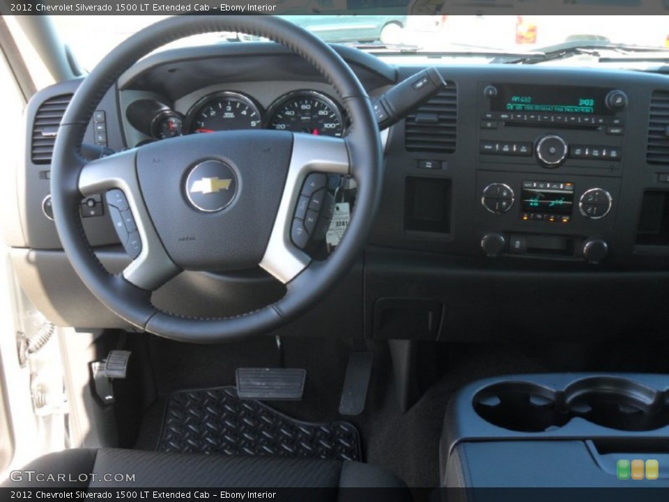 Ebony Interior Dashboard for the 2012 Chevrolet Silverado 1500 LT Extended Cab #56218358