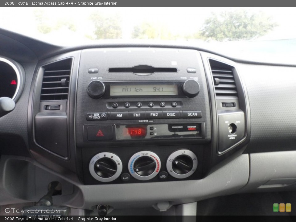 Graphite Gray Interior Controls for the 2008 Toyota Tacoma Access Cab 4x4 #56219063