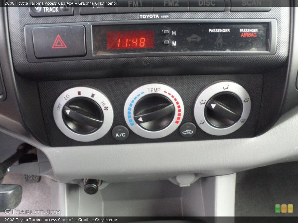 Graphite Gray Interior Controls for the 2008 Toyota Tacoma Access Cab 4x4 #56219081