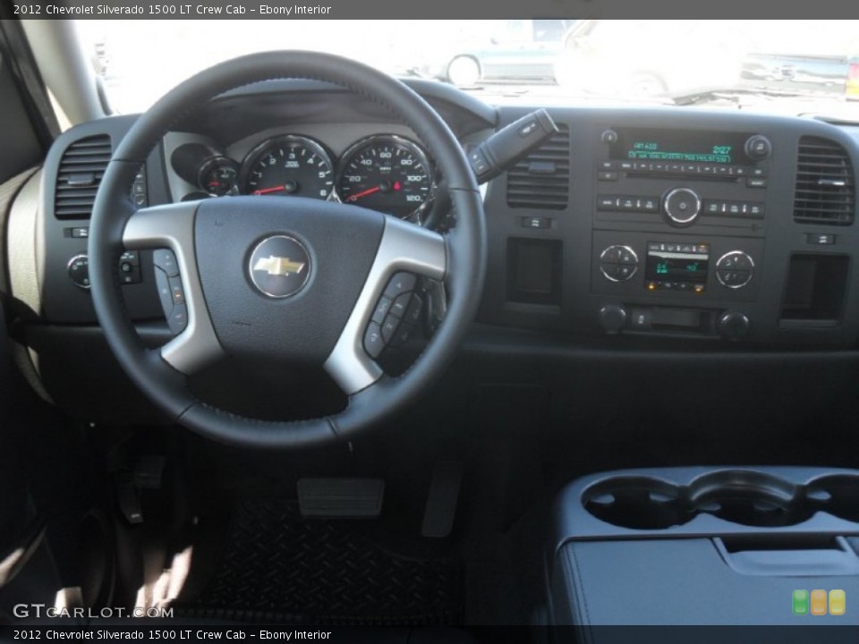 Ebony Interior Dashboard for the 2012 Chevrolet Silverado 1500 LT Crew Cab #56219219