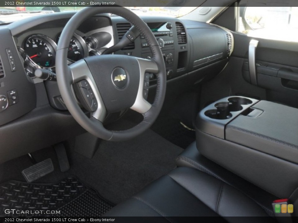 Ebony Interior Photo for the 2012 Chevrolet Silverado 1500 LT Crew Cab #56219307