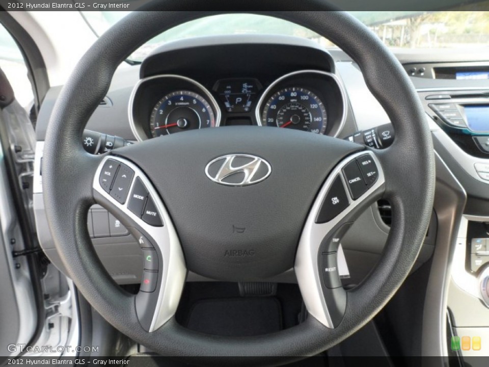 Gray Interior Steering Wheel for the 2012 Hyundai Elantra GLS #56222765