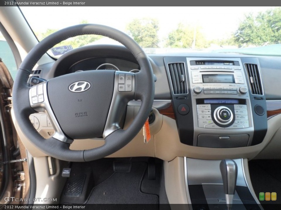 Beige Interior Dashboard for the 2012 Hyundai Veracruz Limited #56223728