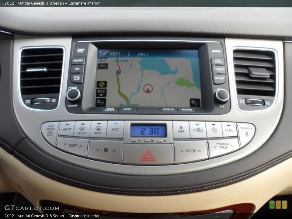 Cashmere Interior Navigation for the 2012 Hyundai Genesis 3.8 Sedan #56223959