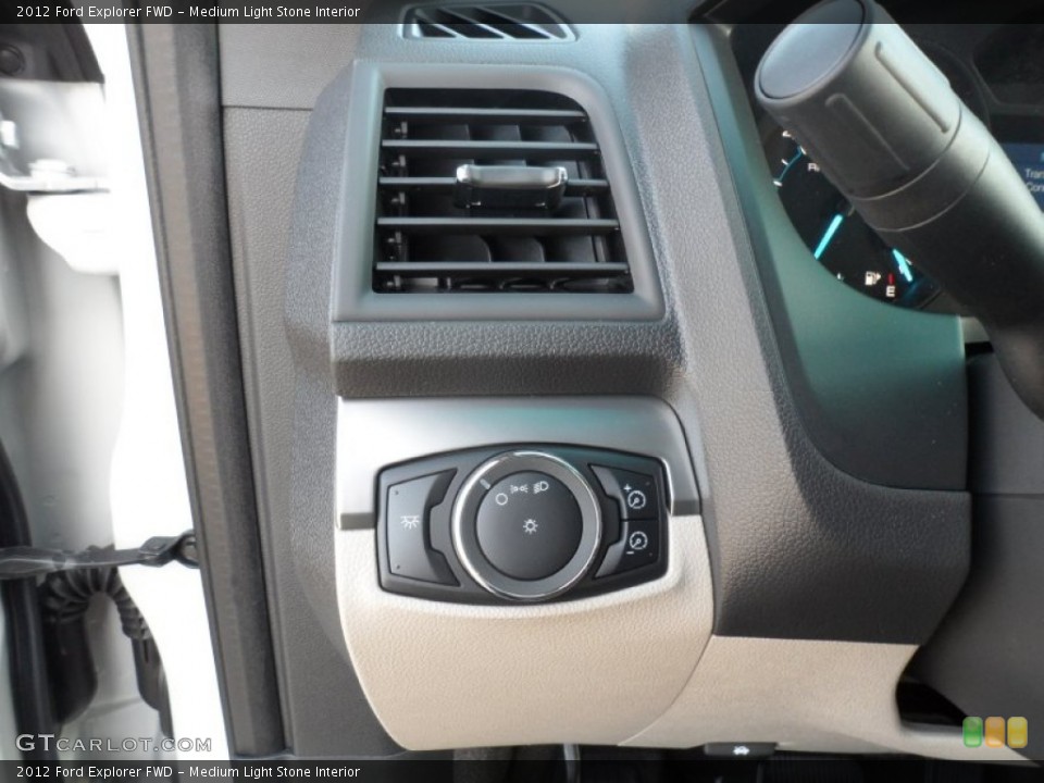 Medium Light Stone Interior Controls for the 2012 Ford Explorer FWD #56224654