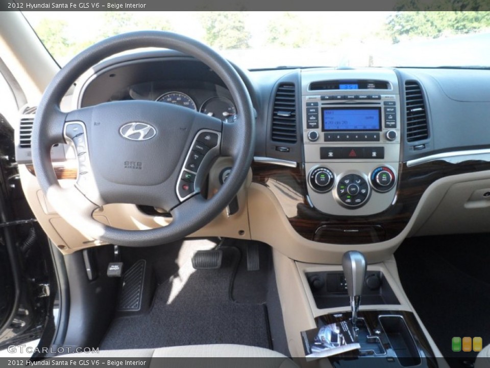 Beige Interior Dashboard for the 2012 Hyundai Santa Fe GLS V6 #56224841